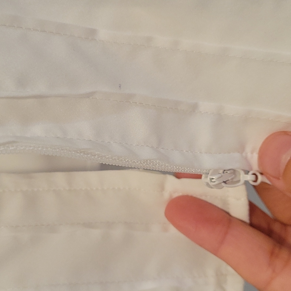 Express White Button Up W/Zipper Front - image 4